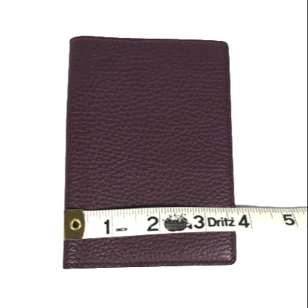 CANALI New Leather Passport Credit Card Holder Maroon - Picture 3 of 7